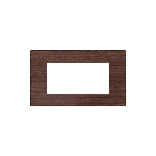 Placca Tecnopolimero Spazzolato T1-Art 4P Ciliegio MAPAM 8004SL-3 Compatibile Bticino Living Light Tech International