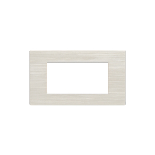 Placca Tecnopolimero Spazzolato T1-Art 4P Perla MAPAM 8004SL-21 Compatibile Bticino Living Light Tech International