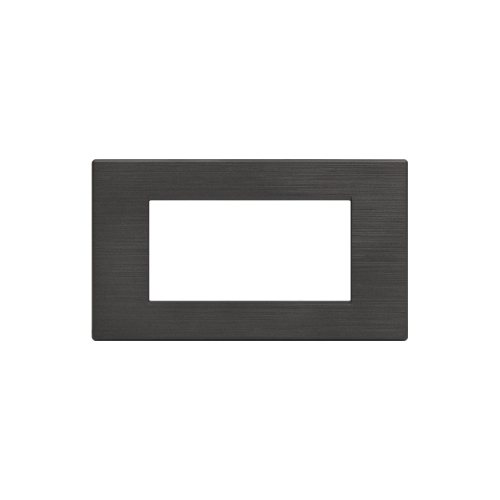 Placca Tecnopolimero Spazzolato T1-Art 4P Antracite MAPAM 8004SL-24 Compatibile Bticino Living Light Tech International