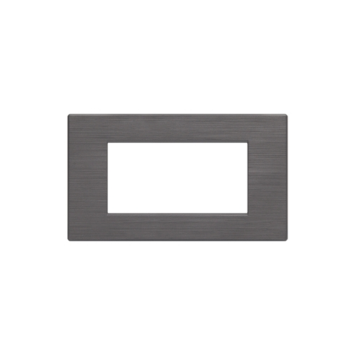 Placca Tecnopolimero Spazzolato T1-Art 4P Platino MAPAM 8004SL-20 Compatibile Bticino Living Light Tech International