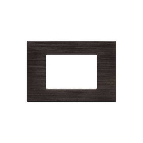 Placca Tecnopolimero Spazzolato T1-Art 3P Testa Di Moro MAPAM 8003SL-7 Compatibile Bticino Living Light Tech International