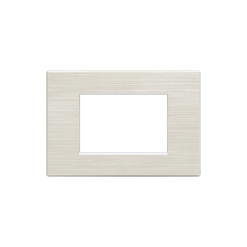 Placca Tecnopolimero Spazzolato T1-Art 3P Perla MAPAM 8003SL-21 Compatibile Bticino Living Light Tech International