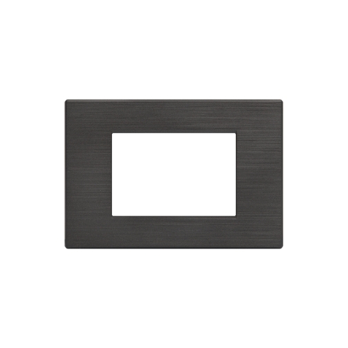 Placca Tecnopolimero Spazzolato T1-Art 3P Antracite MAPAM 8003SL-24 Compatibile Bticino Living Light Tech International