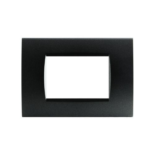 Placca Tecnopolimero T1-Art 3P Nero MAPAM 8003-02 Compatibile Bticino Living Light Tech International