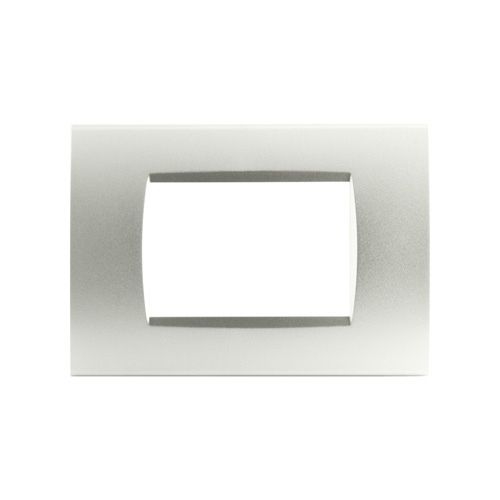 Placca Tecnopolimero T1-Art 3P Grigio Chiaro MAPAM 8003-04 Compatibile Bticino Living Light Tech International