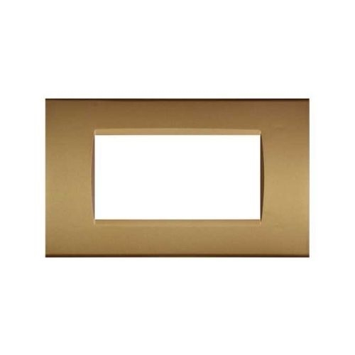 Placca Tecnopolimero T1-Art 4P Sabbia MAPAM 8004-12 Compatibile Bticino Living Light Tech International