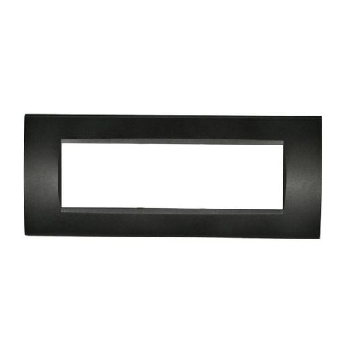 Placca Tecnopolimero T1-Art 7P Nero MAPAM 8007-02 Compatibile Bticino Living Light Tech International