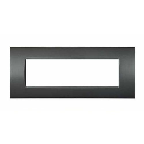 Placca Tecnopolimero T1-Art 7P Grigio Scuro MAPAM 8007-08 Compatibile Bticino Living Light Tech International