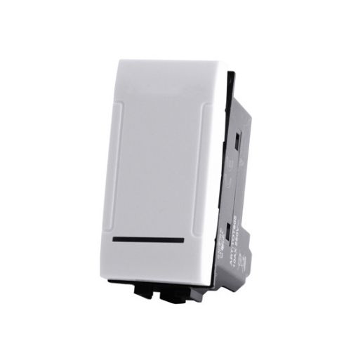 Pulsante Unipolare (10A-250V) T1-Art Bianco MAPAM 805B Compatibile Bticino Living Light Tech International