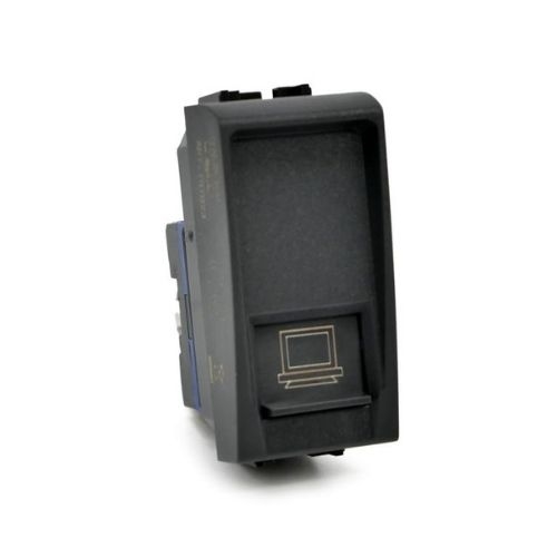 Connettore Rete Rj45 Cat6 T1-Art Nero MAPAM 823N Compatibile Bticino Living Light Tech International