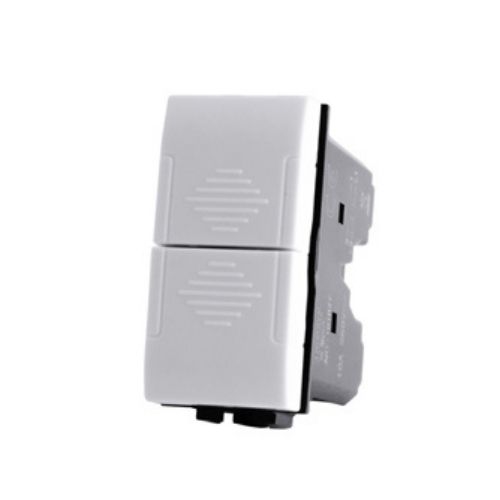 Doppio Pulsante (10A-250V) T1-Art Bianco MAPAM 827B Compatibile Bticino Living Light Tech International