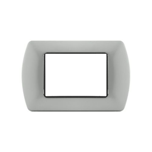 Placca Metallo T1-Art 3P Grigio Chiaro MAPAM 8803-07 Compatibile Bticino Living Light Tech International