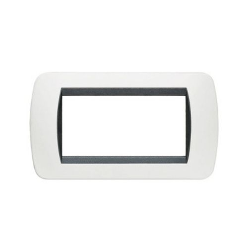 Placca Metallo T1 4P Bianco MAPAM 8804-01