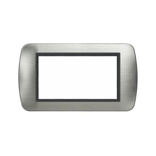 Placca Metallo T1 4P Argento MAPAM 8804-05