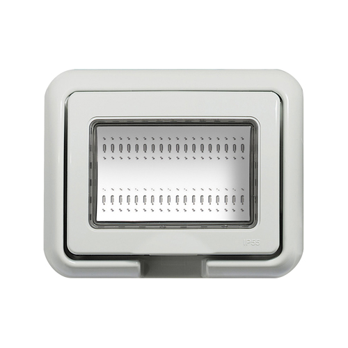 Placca Idrobox Ip55 T1-Art 3P Bianco MAPAM S8003B Compatibile Bticino Living Light Tech International