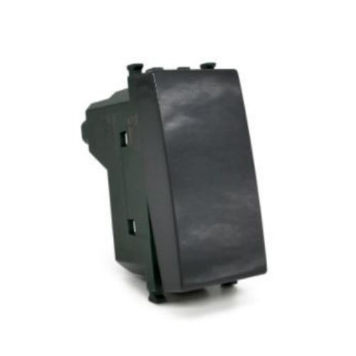 Interruttore (16A-250V) T2-Gem Nero MAPAM 601N Compatibile VIMAR PLANA