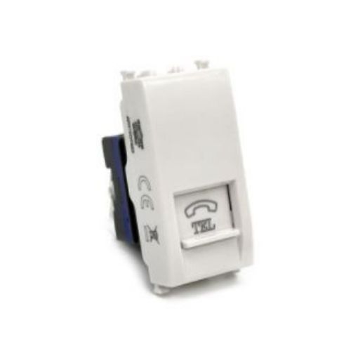 Presa Telefono T2-Gem Bianco MAPAM 623B Compatibile VIMAR PLANA