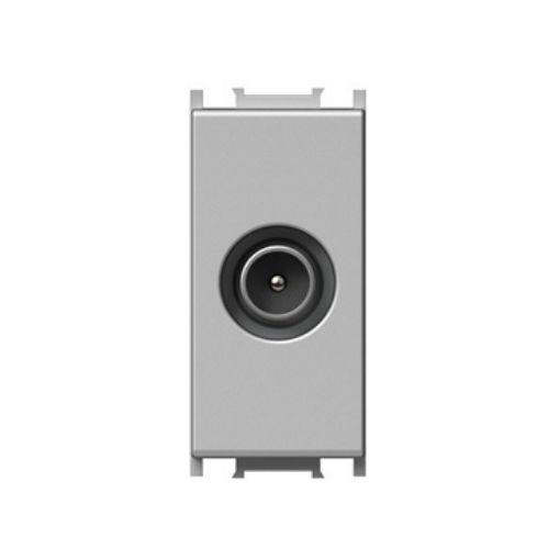 Presa Tv Passante T2-Gem Alluminio MAPAM 634A Compatibile VIMAR PLANA