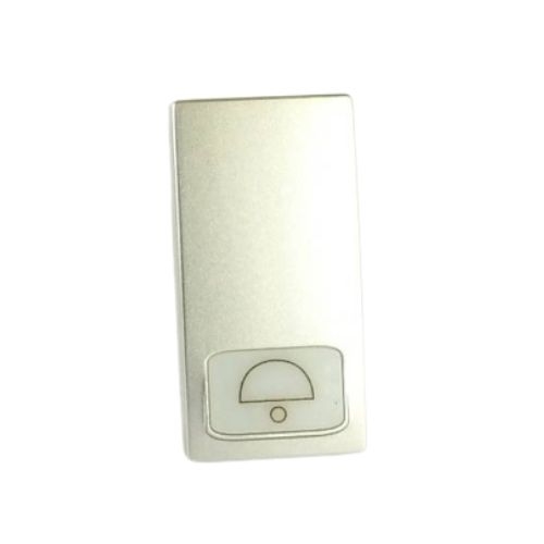 Cover Pulsante Campanello T2-Gem Alluminio MAPAM 672A Compatibile VIMAR PLANA
