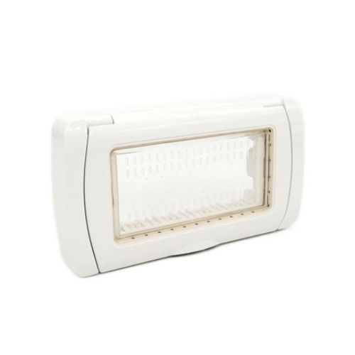 Placca Idrobox Ip55 T2 4P Bianco MAPAM S6004B