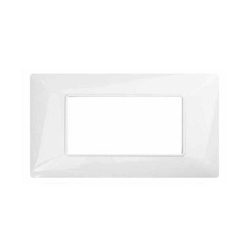 Placca Tecnopolimero T3-Joy 4P Bianco MAPAM M8004-01 Compatibile Bticino Matix