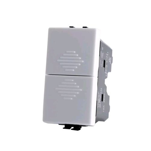 Doppio Pulsante (10A-250V) T3-Joy Bianco MAPAM 522B Compatibile Bticino Matix