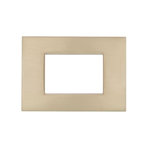 Placca Metallo T4-Vip 3P Oro Spazzolato MAPAM CBM7003-7 Compatibile BTICINO Living Light Air