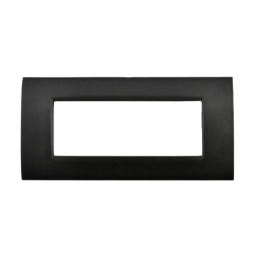 Placca Metallo T4-Vip 7P Nero MAPAM CBM7007-2 Compatibile BTICINO Living Light Air