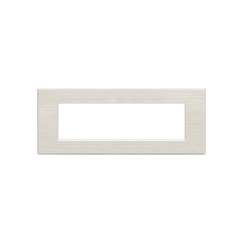Placca Tecnopolimero Spazzolato T1-Art 7P Perla MAPAM 8007SL-21 Compatibile Bticino Living Light Tech International