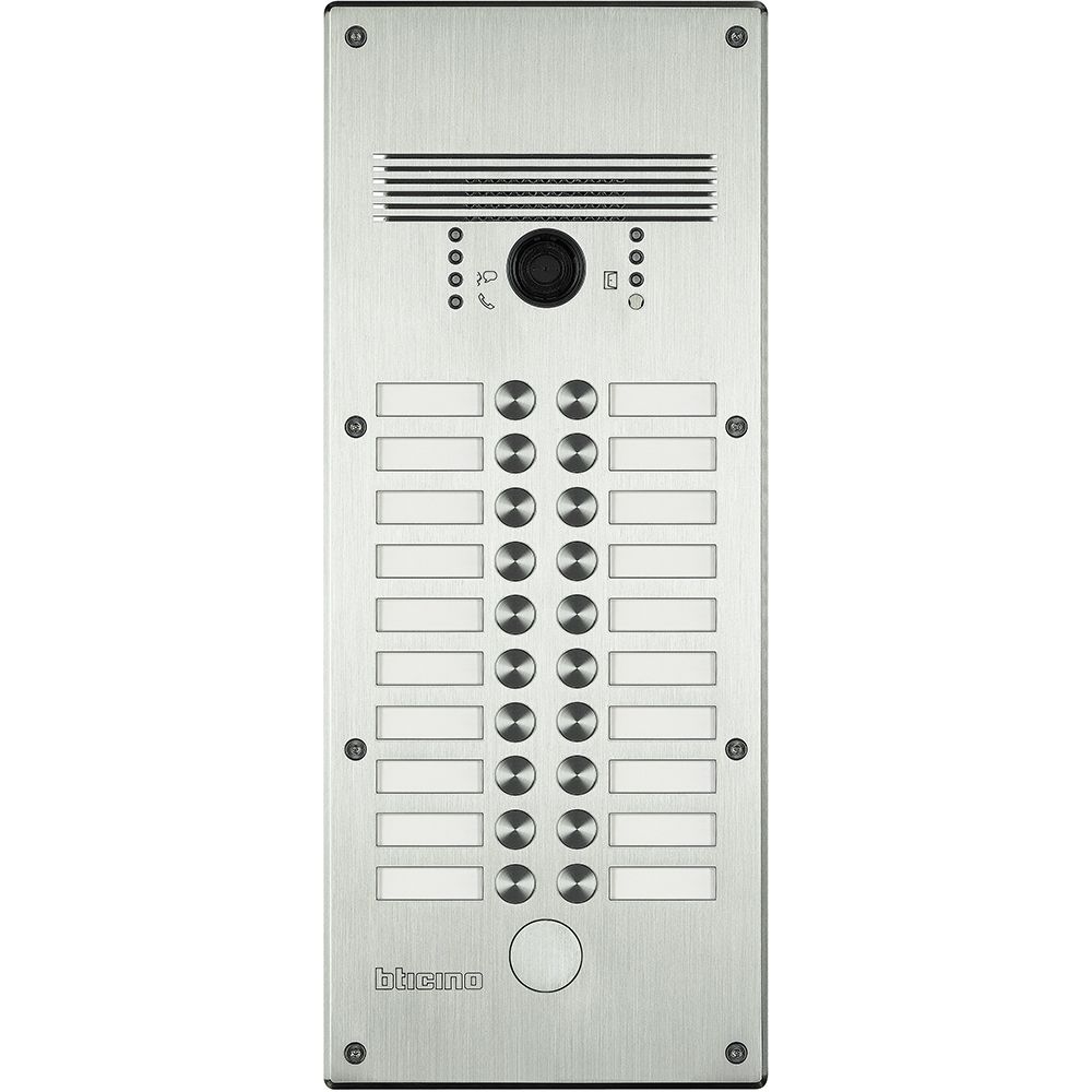 Pulsantiera Esterna Video Linea 300 Fino A 20 Chiamate Finitura Alluminio BTICINO 308004