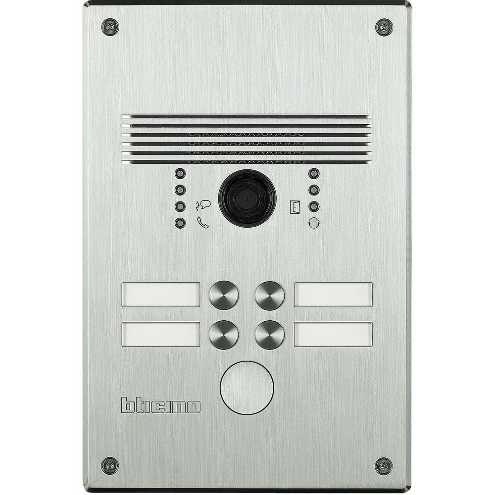Pulsantiera Esterna Video Linea 300 Fino A 4 Chiamate Finitura Inox BTICINO 308011