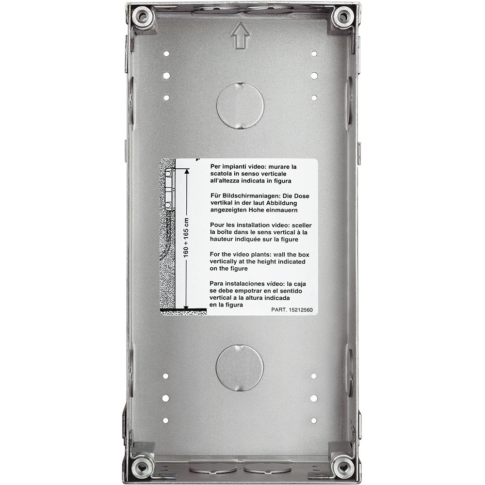 Scatola Da Incasso Antistrappo In Acciaio 2 Moduli Sfera Robur BTICINO 350120