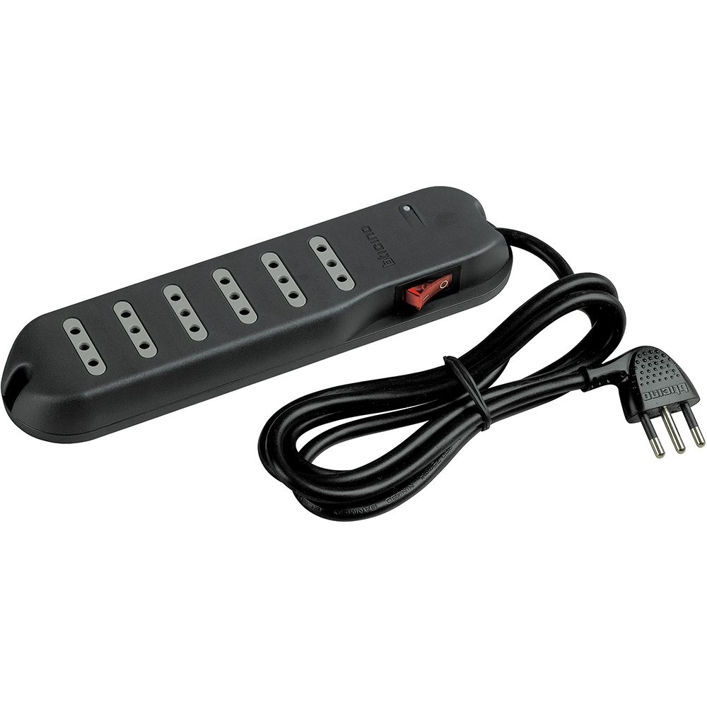 Multipresa Slim6 - 6 Prese 2P+T 10A BTICINO 3630GBF