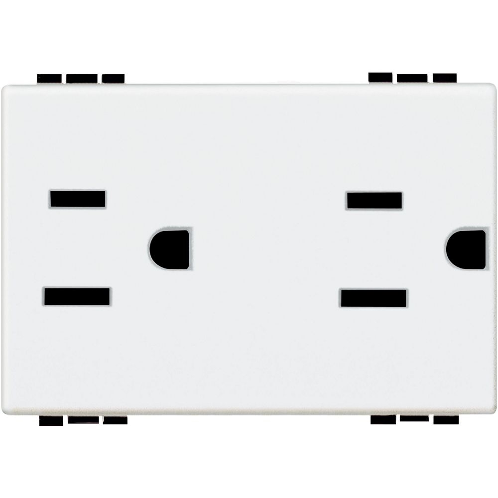 Presa Duplex 2P+T 15A 127/250Vac Standard Americano BTICINO N4188