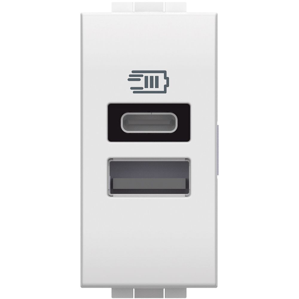 Caricatore Usb Tipo A E C Con Tensione 5 Vdc BTICINO N4191AC