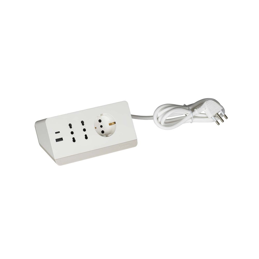 Multipresa Da Scrivania Con 2 Prese Usb Tipo A+C - Bianca BTICINO S3711DBU