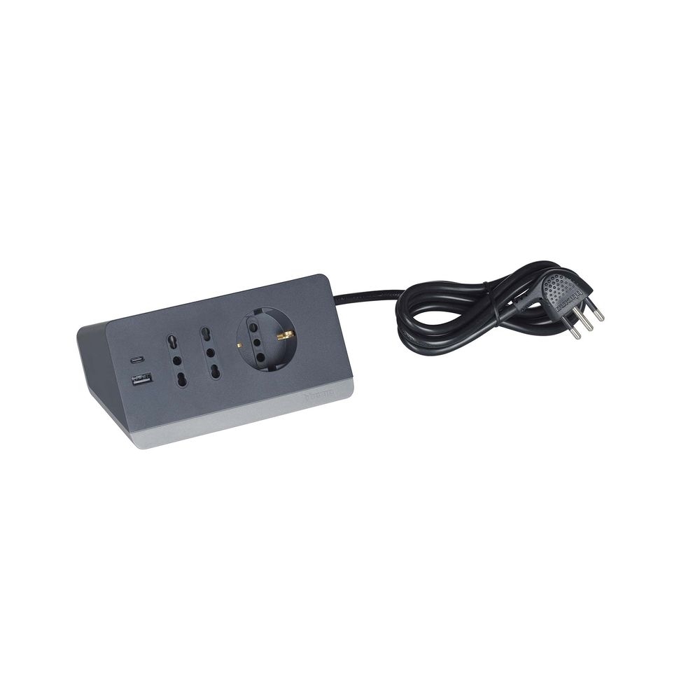 Multipresa Da Scrivania Con 2 Prese Usb Tipo A+C - Grigia BTICINO S3711GBU