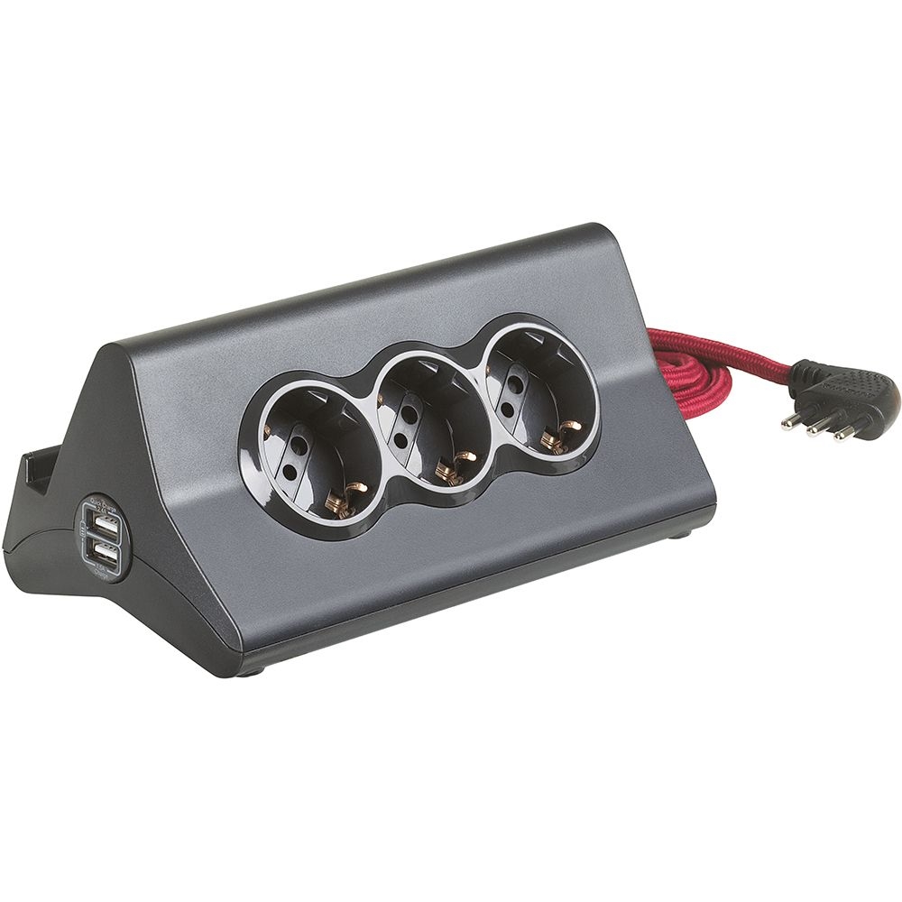 Multipresa Hi-Tech Con 1 Usb Quick Charge - Grigia BTICINO S3713GBU
