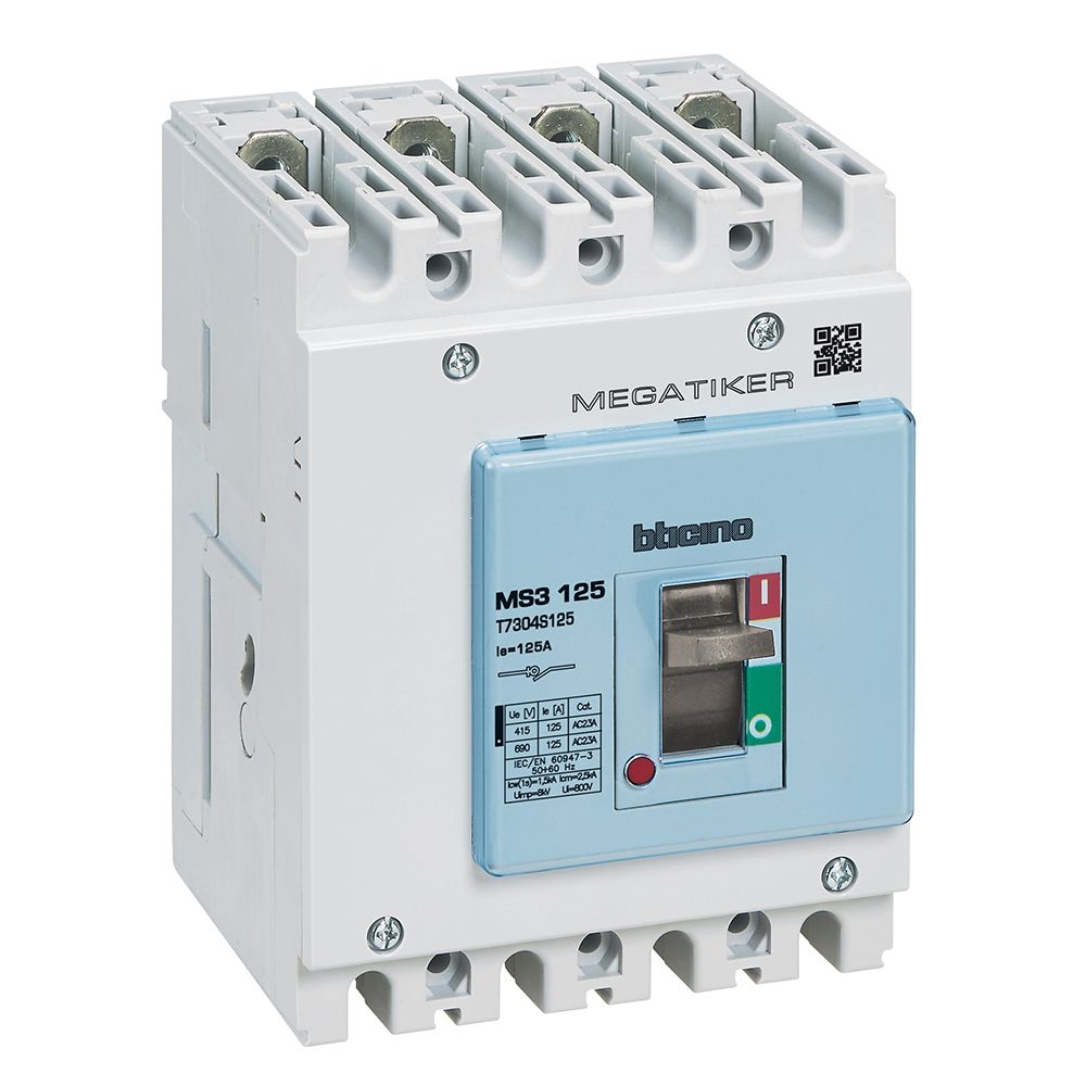 Sezionatore Scatolato Ms3 125 Con Differenziale Integrata 4P BTICINO T7304S125D