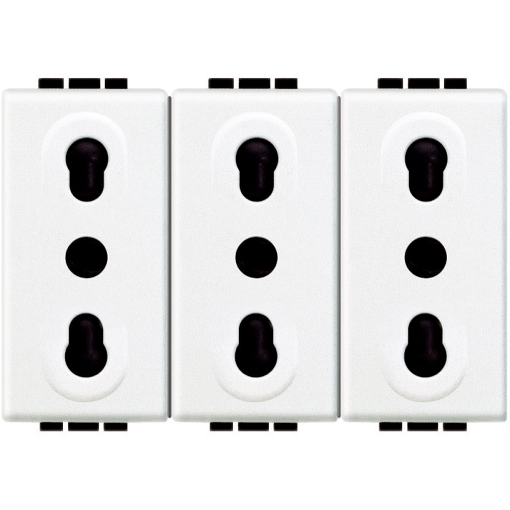 Presa Triplex 2P+T 10/16A 250Vac Bipasso BTICINO N4180/3