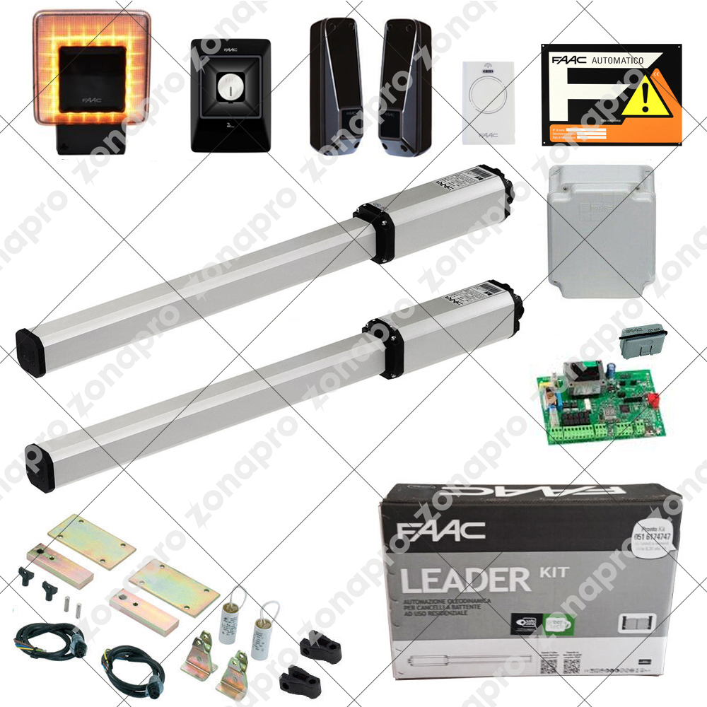 FAAC 402 CBC 104468 KIT Automazione Cancello Battenti Idraulico Con Blocco 1,8mt Anta
