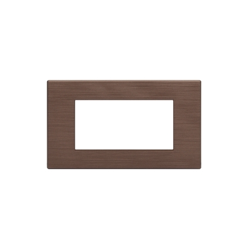 Placca Tecnopolimero Spazzolato T2-Gem 4P Bronzo MAPAM M6004SL-14 Compatibile VIMAR PLANA