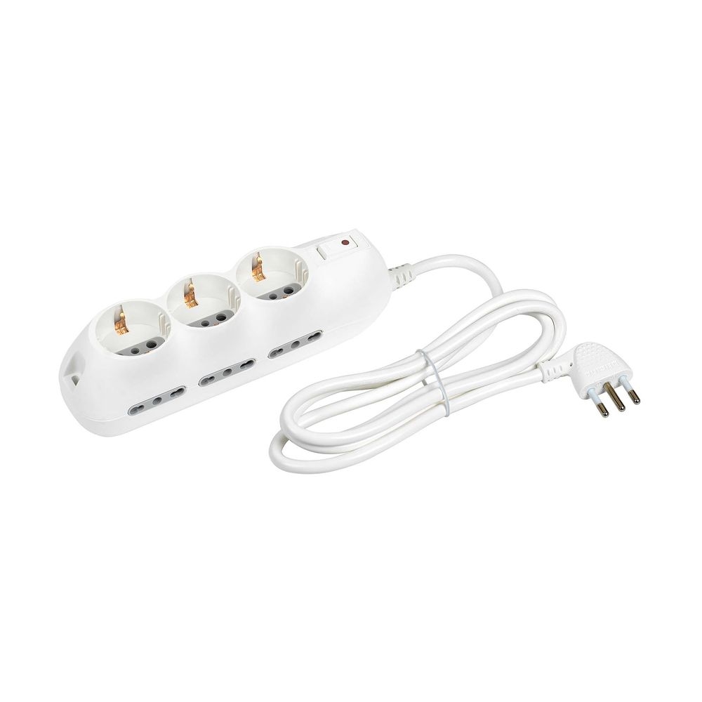 Multipresa Slot9 - 6 Prese 2P+T Bipasso 10/16A - Bianco BTICINO 3699DB