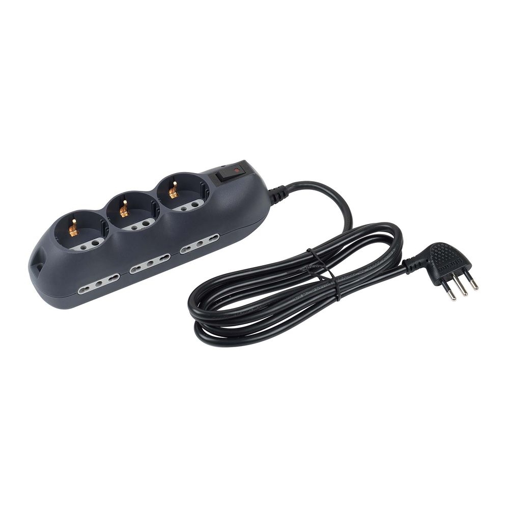 Multipresa Slot9 - 6 Prese 2P+T Bipasso 10/16A Grigia BTICINO 3699GB