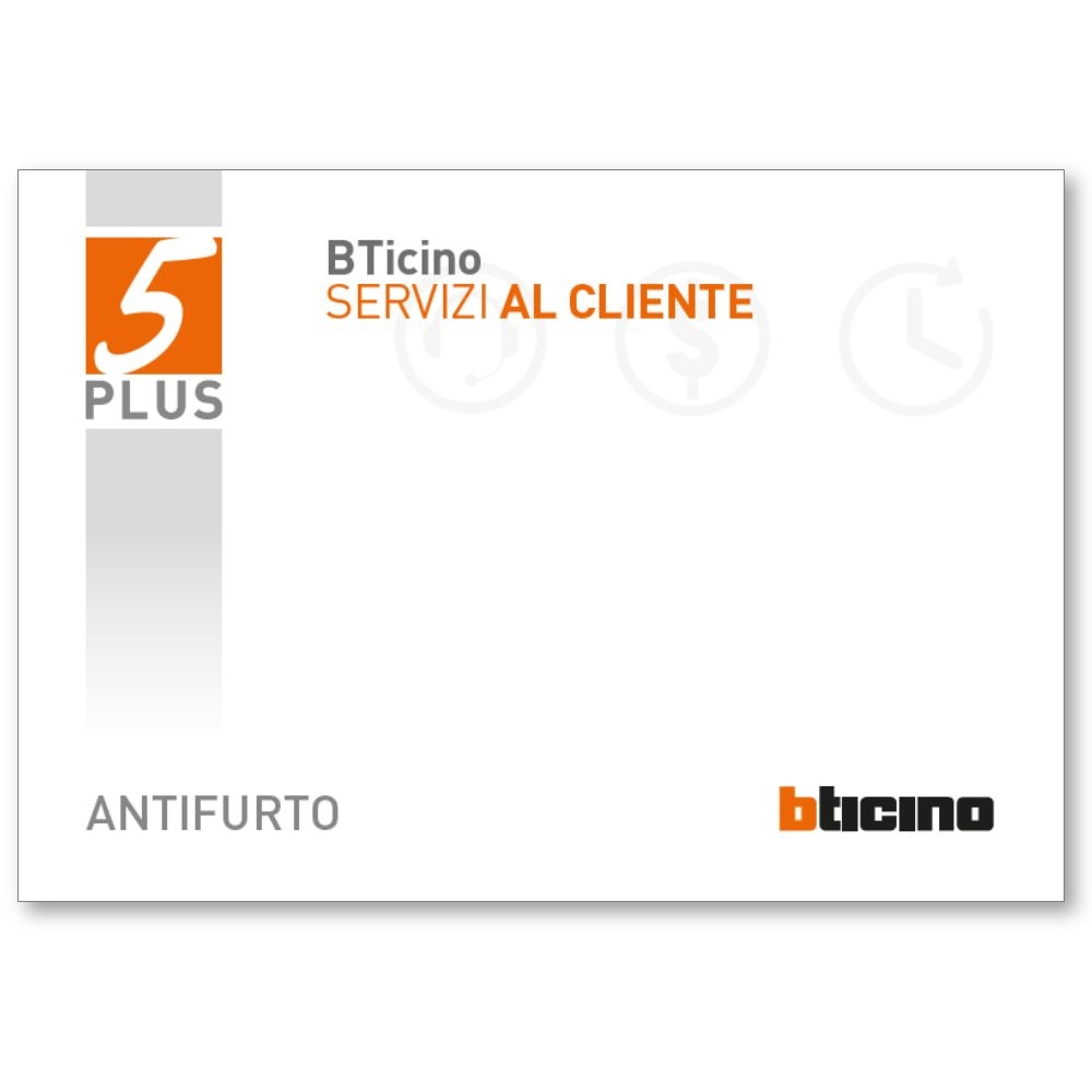 Servizio Per La Messa In Funzione Dell'Impianto Antifurto BTICINO 4290