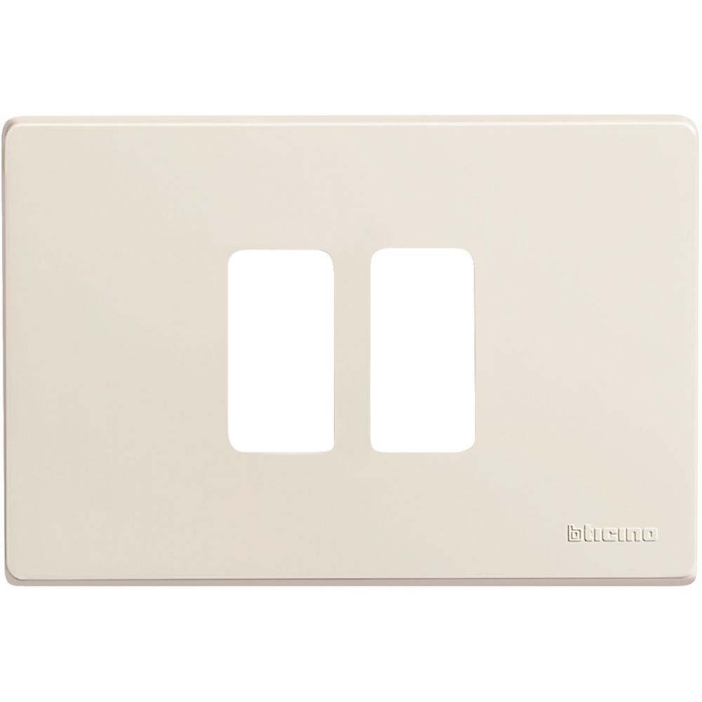 Placca Magic 2 Moduli Per Scatola Tonda BTICINO 500/23/R