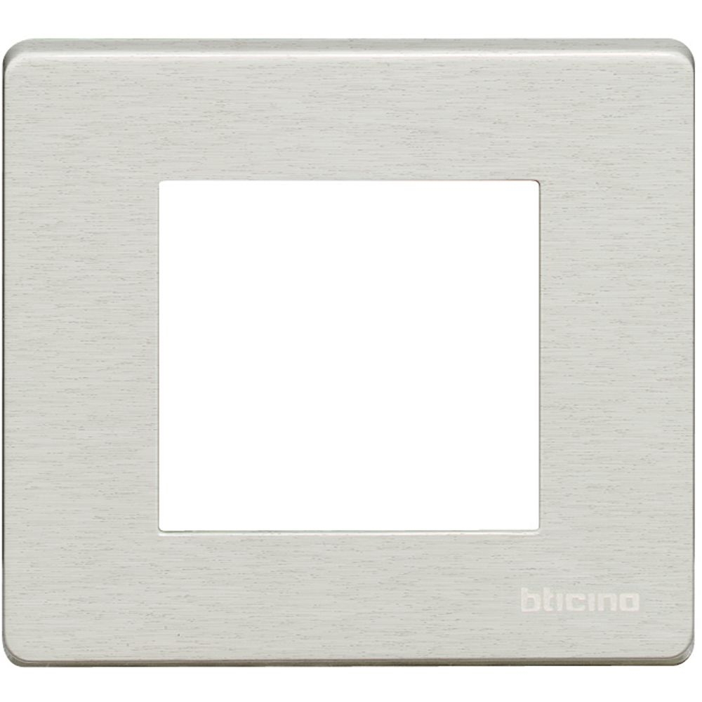 Placca Matix 2 Moduli Per Scatola Tonda BTICINO 500/2A/AL