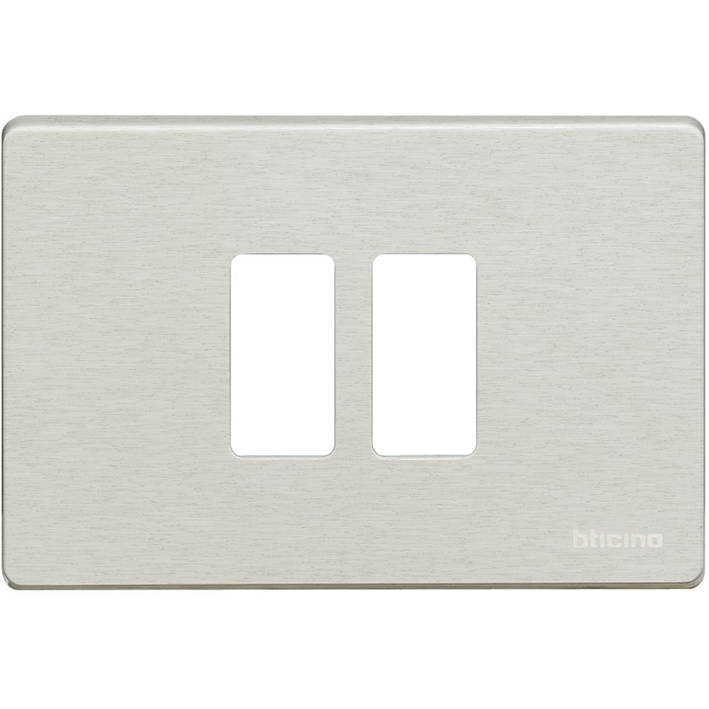 Placca Magic 2 Moduli Per Scatola Tonda BTICINO 500/23/X