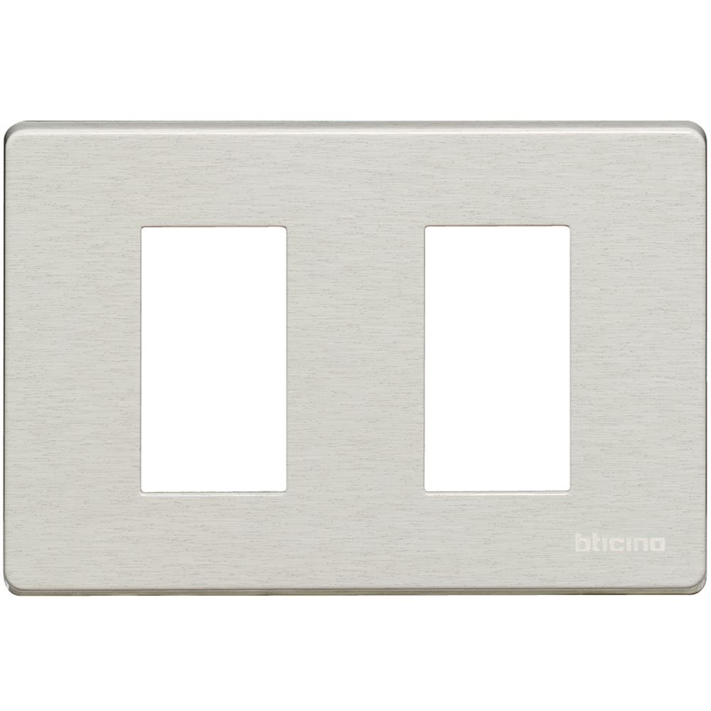 Placca Matix 2 Moduli Per Scatola Rettangolare BTICINO 503/2A/X