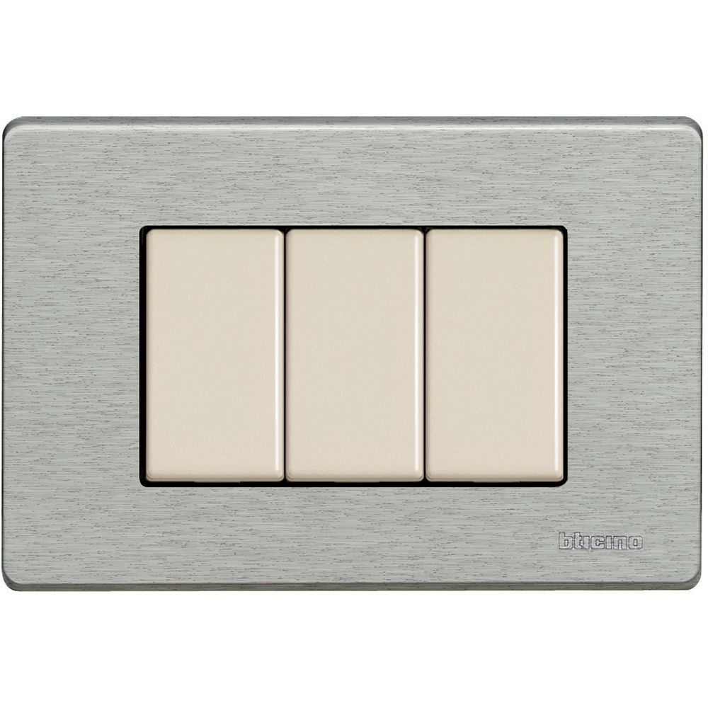 Placca Magic 3 Moduli BTICINO 503/3A/AL